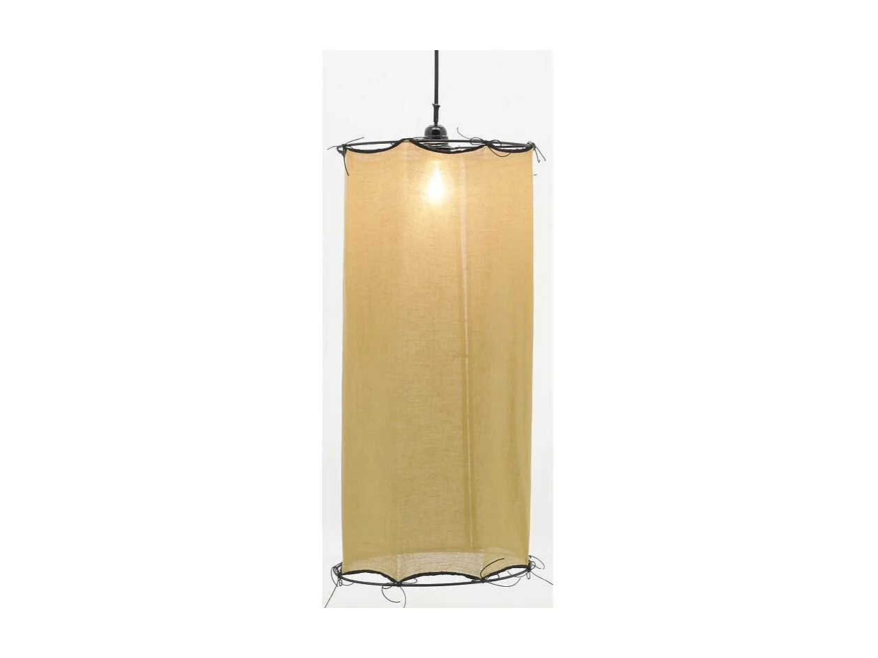 Abat-jour pour suspension en coton Riad Petit Safran