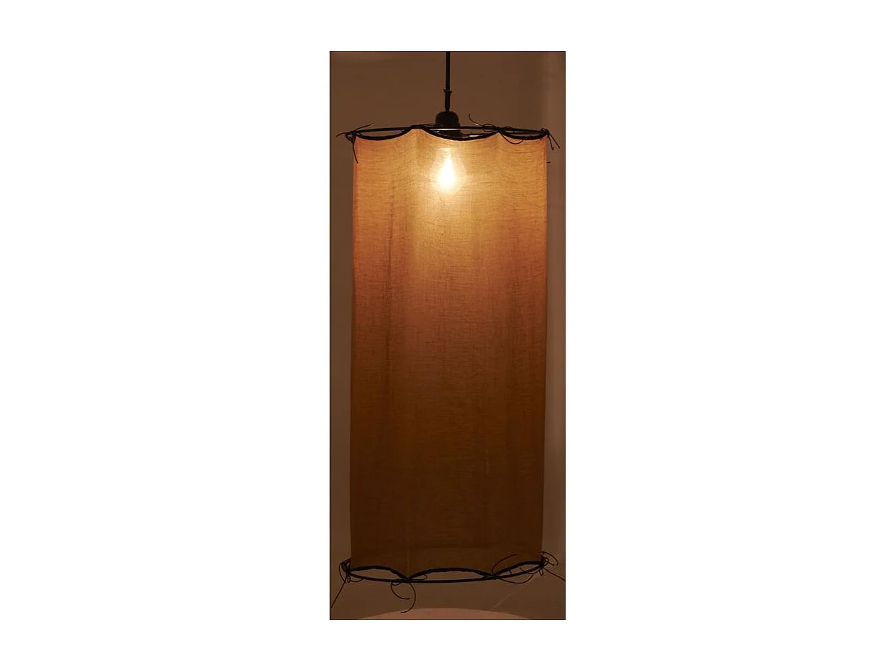 Abat-jour pour suspension en coton Riad Petit Safran