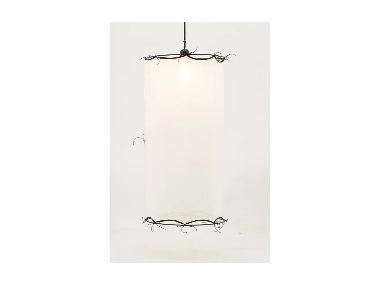 Abat-jour pour suspension en coton Riad Petit Blanc