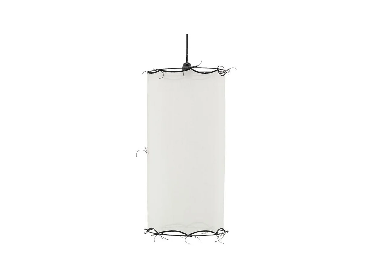 Abat-jour pour suspension en coton Riad Petit Blanc
