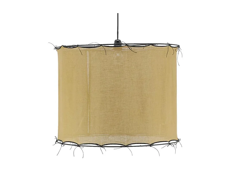 Abat-jour pour suspension en coton Riad Grand Safran