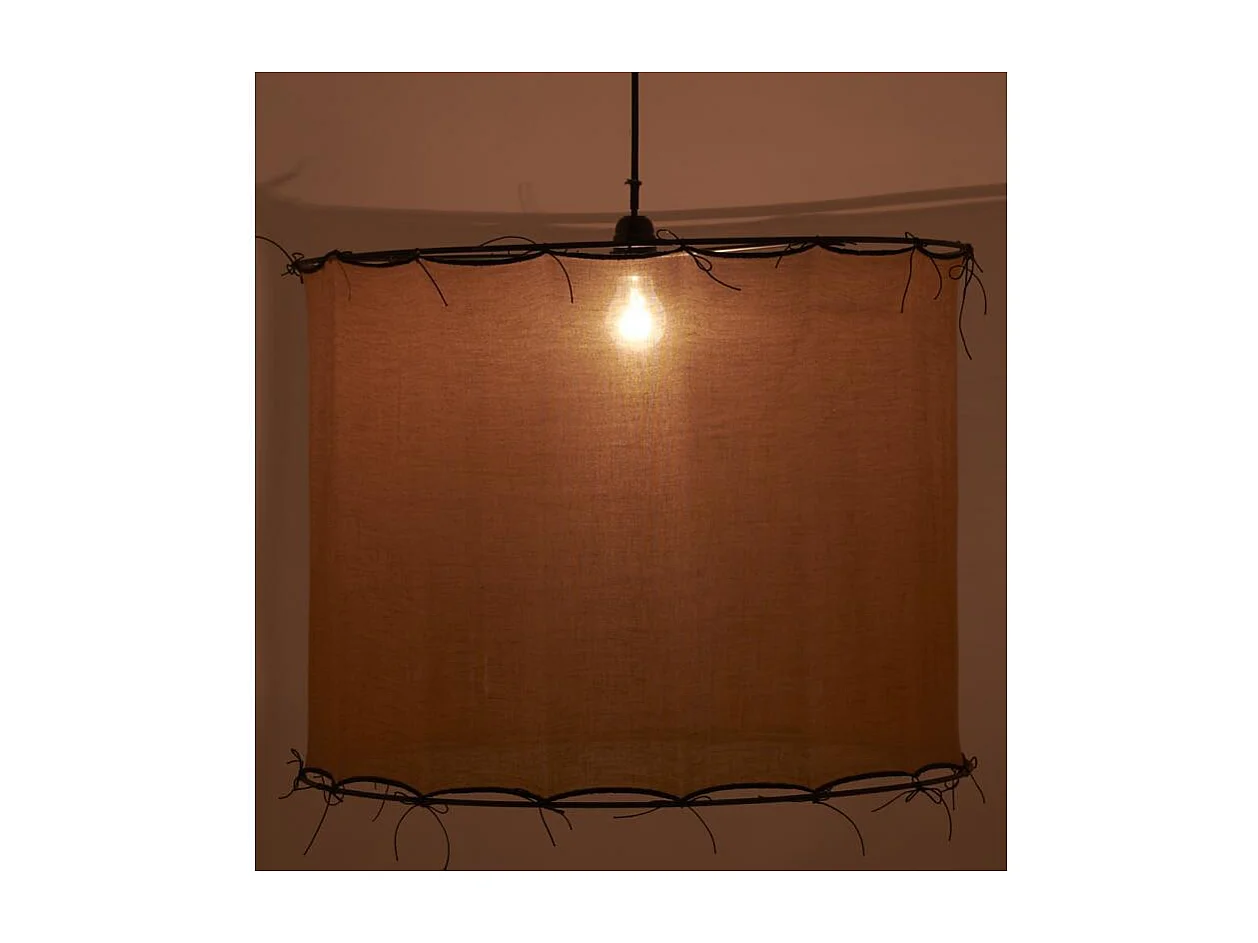 Abat-jour pour suspension en coton Riad Grand Safran