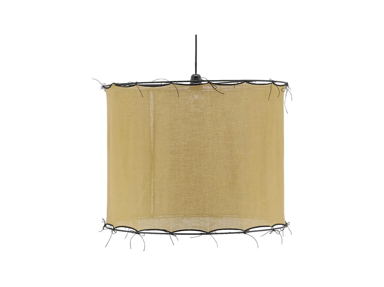 Abat-jour pour suspension en coton Riad Grand Safran