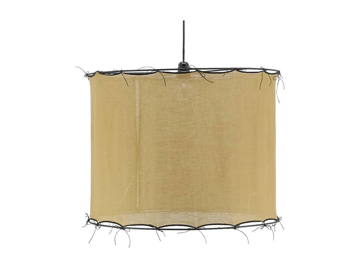 Abat-jour pour suspension en coton Riad Grand Safran