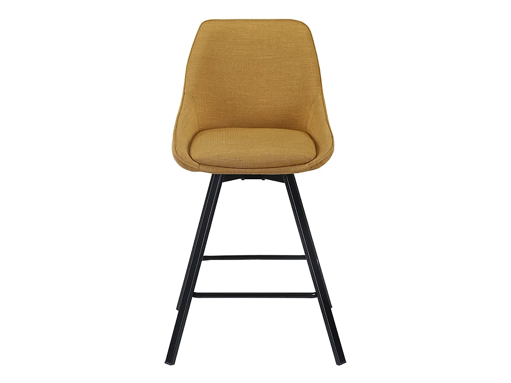 Tabouret rembourré - tresse miel dans un tissu hydrophobe - YANII