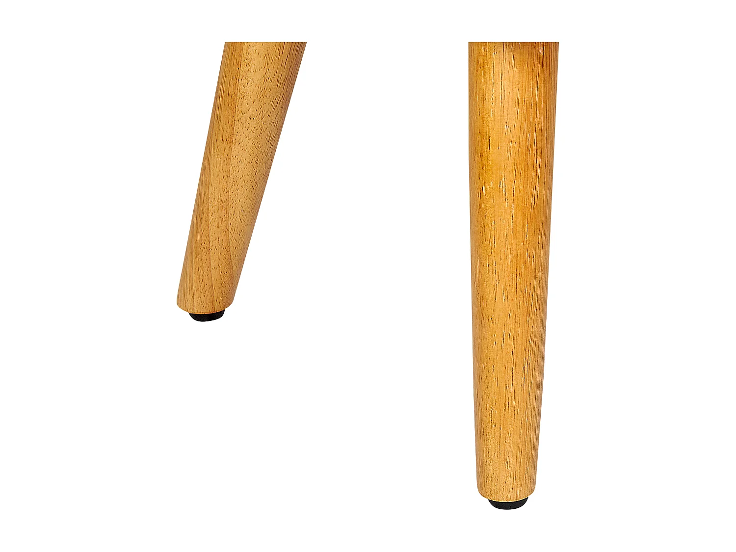 Hocker mit Holzbeinen Bouclé weiß rechteckig Schemel Sitzhocker Modern Takoma