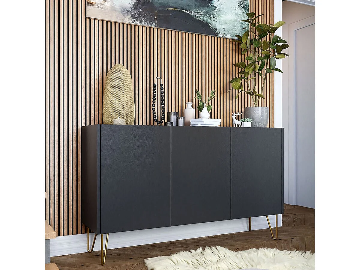 Buffet "Karine" - 3 portes - Noir