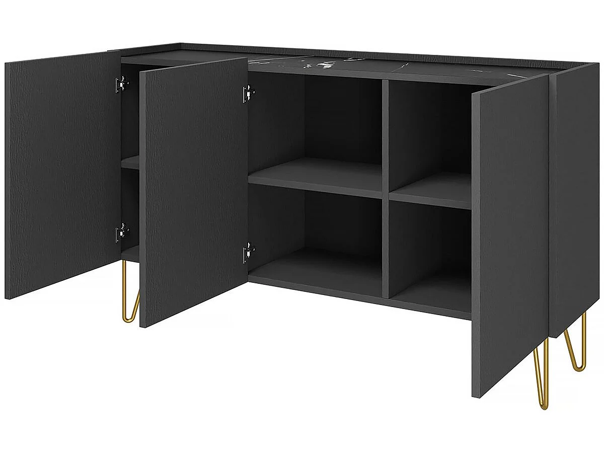 Buffet "Karine" - 3 portes - Noir