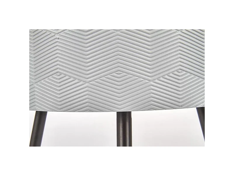 Table basse ronde 38 cm x 45 cm - Gris/Noir