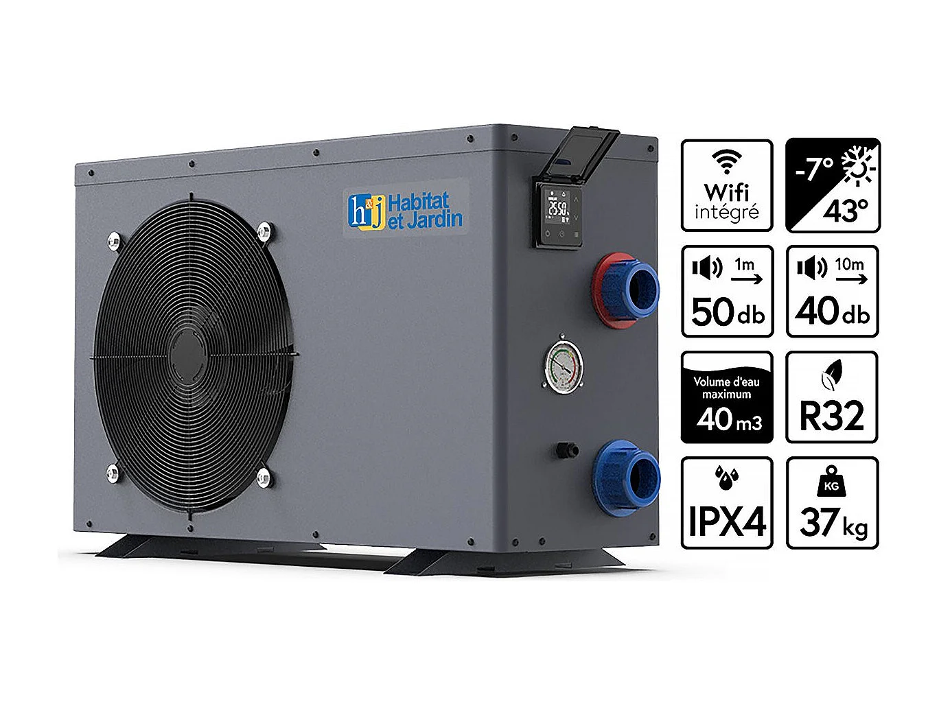 Pompe à chaleur - Puissance 6.1kw - Boitier Wi-Fi inclus