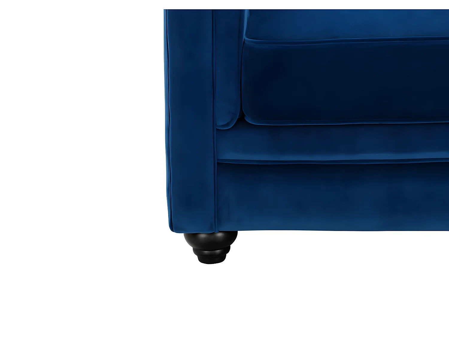 Canapés 3 places 2 places et un fauteuil CHESTERFIELD - Velours bleu roi