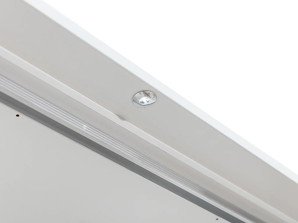 Armoire 2 portes - Avec miroir et LEDs - L255 cm - Blanc - INGINA