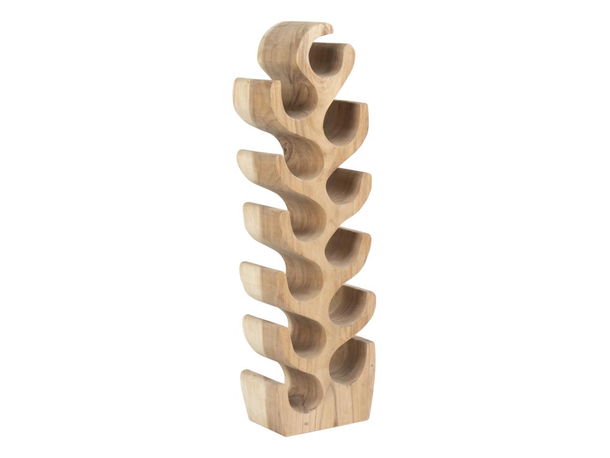 Weinflaschenregal für 12 Flaschen - 28 x 19 x 100 cm - Suarholz - Naturfarb günstig online kaufen