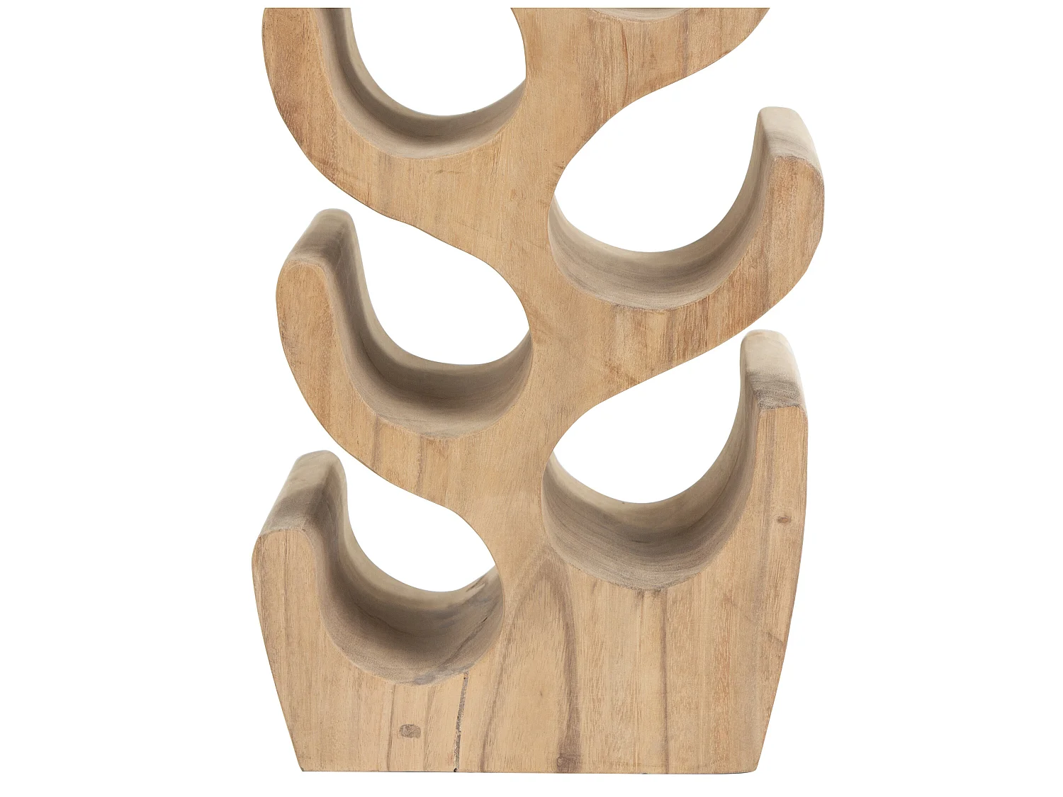 Porte-bouteilles en bois de suar - 12 bouteilles - L. 28 x P. 19 x H. 100 cm - Naturel - GUIMARAS