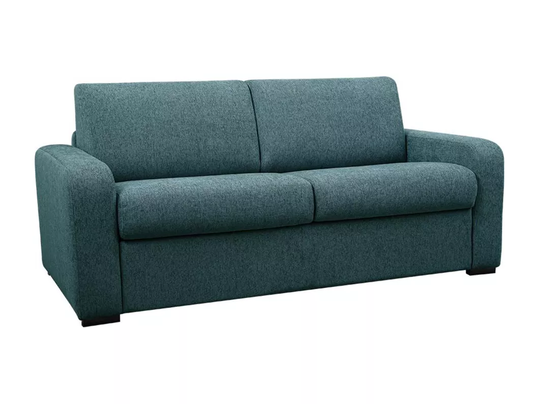 Kauf Unique Schlafsofa mit Matratze 3-Sitzer - Liegefläche 140 cm - Matratze 18 cm - Stoff - Blau - BEVIS