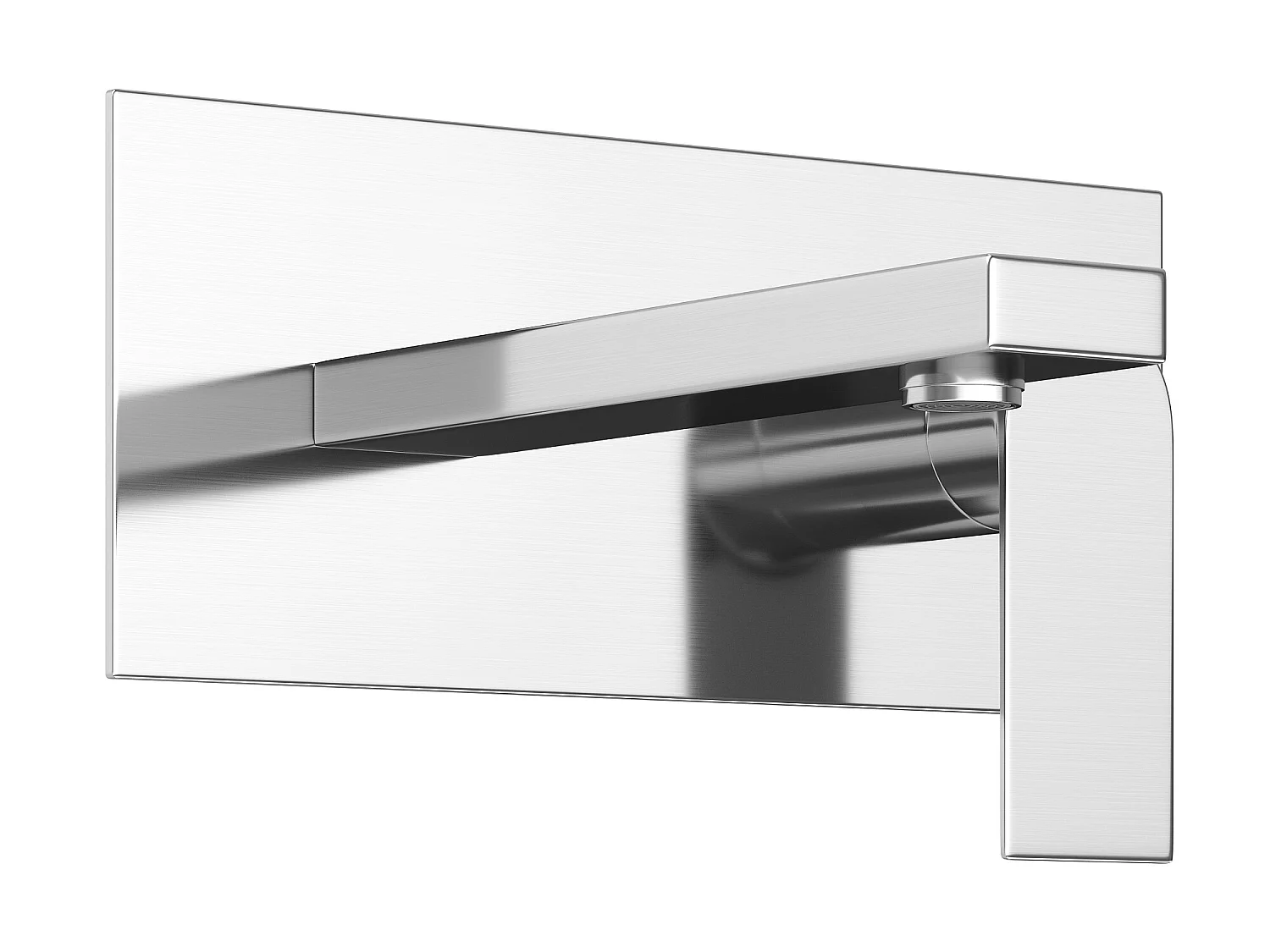 Mechanische mengkraan voor inbouw vierkant - Kleur: geborsteld nikkel - VISTULA