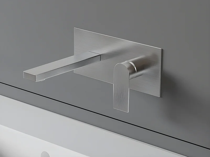 Rubinetto miscelatore meccanico da incasso quadrato Nichel spazzolato - VISTULA