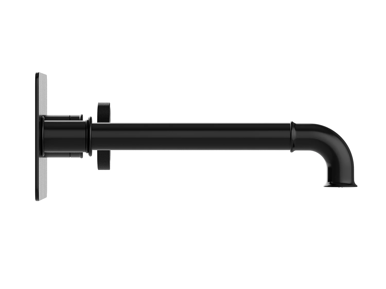 Grifo mezclador mecánico encastrable - Negro mate - KAZANKA