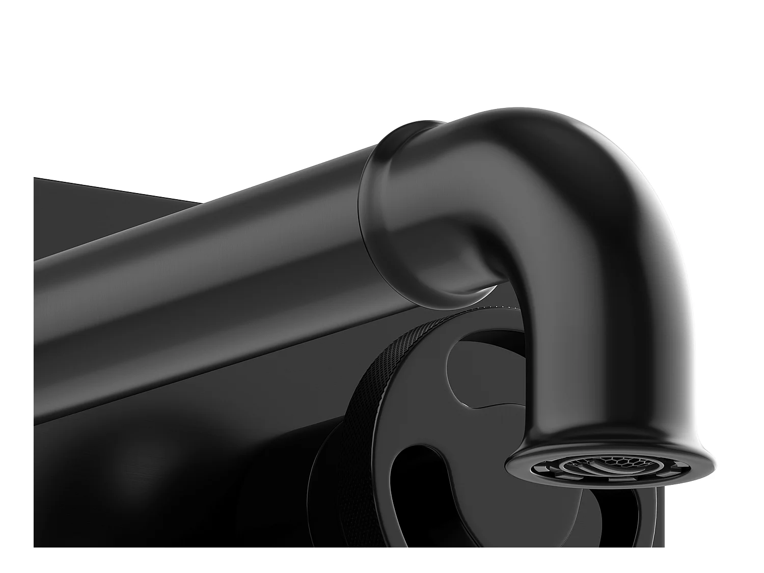 Grifo mezclador mecánico encastrable - Negro mate - KAZANKA