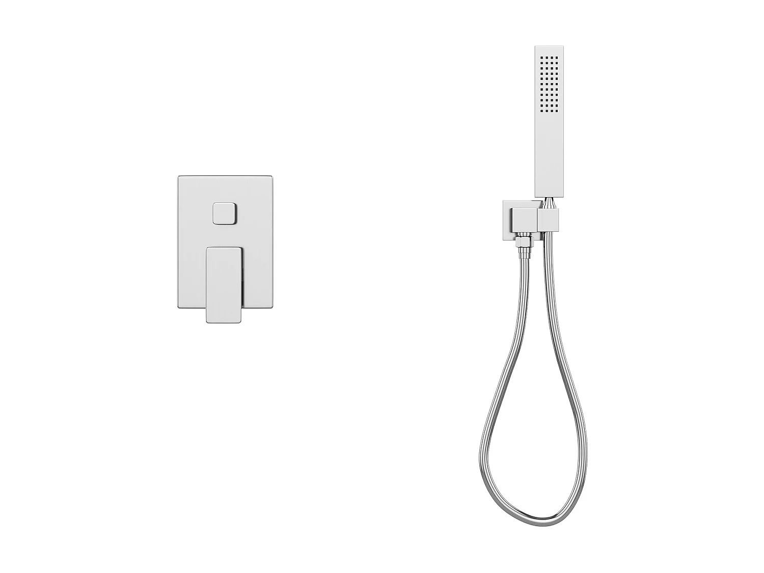 Ensemble de douche encastrable avec mitigeur mécanique - Couleur nickel brossé - TOCANTIS