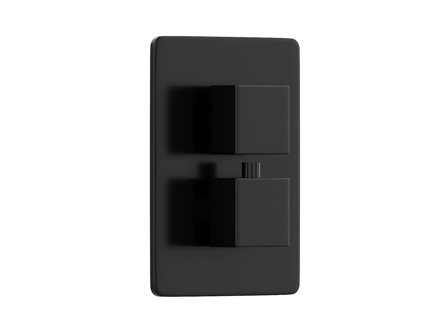 Unterputz-Duschset mit Thermostat-Mischbatterie und verstellbarer Wandhalterung - Schwarz matt - TEREK