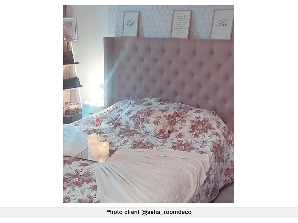 Tête de lit capitonnée 170 cm - Tissu - Beige - MASSIMO II