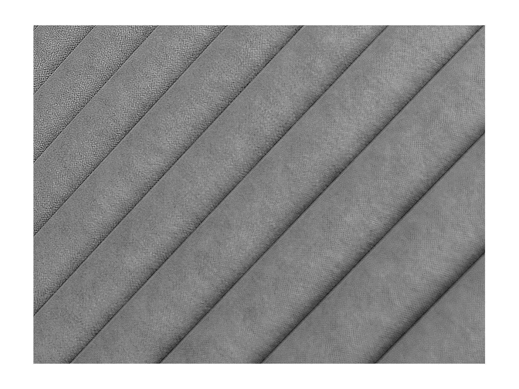 Bed met opbergruimte met hoofdbord met verticale stiksels - 180 x 200 cm - Stof - Grijs - SARAH