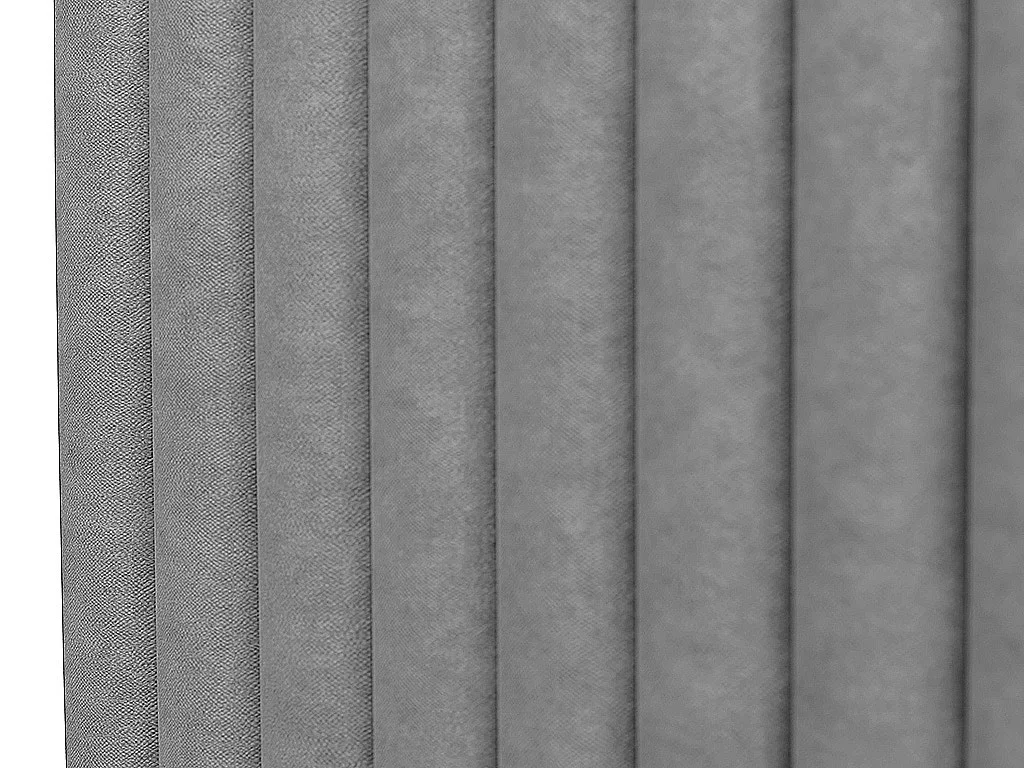 Bett mit Bett mit Bettkasten - - 180 x 200 cm mit Kopfteil - Stoff - Grau - SARAH