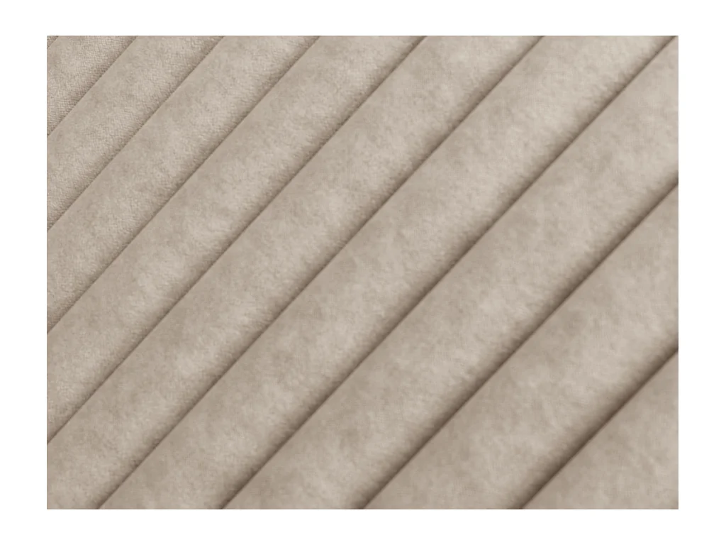 Letto con contenitore e testata con cuciture verticali 180 x 200 cm Tessuto Beige SARAH