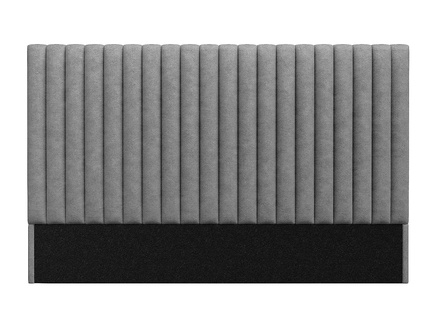 Testata cuciture verticali 200 cm Tessuto Grigio - SARAH