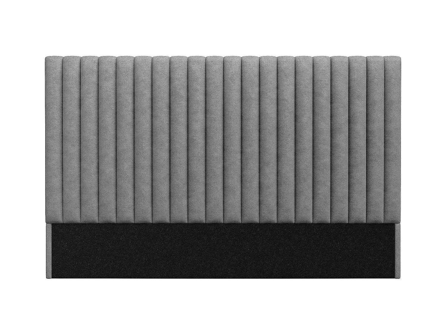 Sengegavltomt lodrette med lodrette søm - 200 cm - Stof - Grå - SARAH