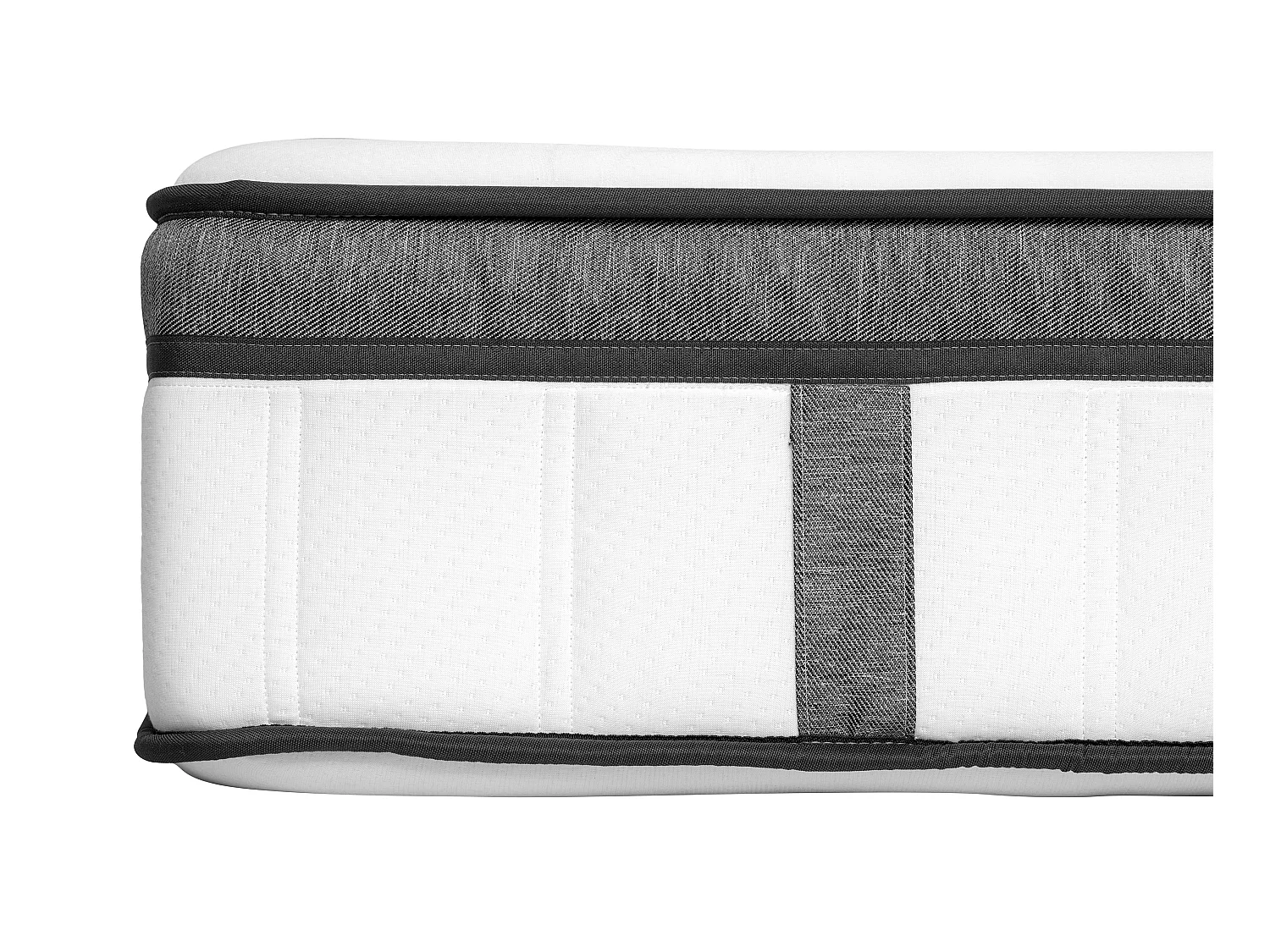 Materac hybrydowy 7-strefowy, ze sprężynami kieszeniowymi i pamięcią kształtu, o grubości 30 cm – 160 × 200 cm - OLIANE marki YSMÉE