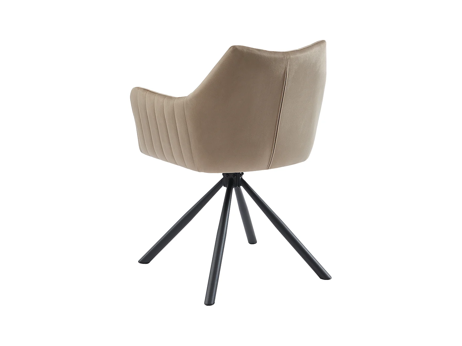 Set van 2 stoelen met fluweel en metalen armleuningen - Beige - IZIALI van Pascal MORABITO