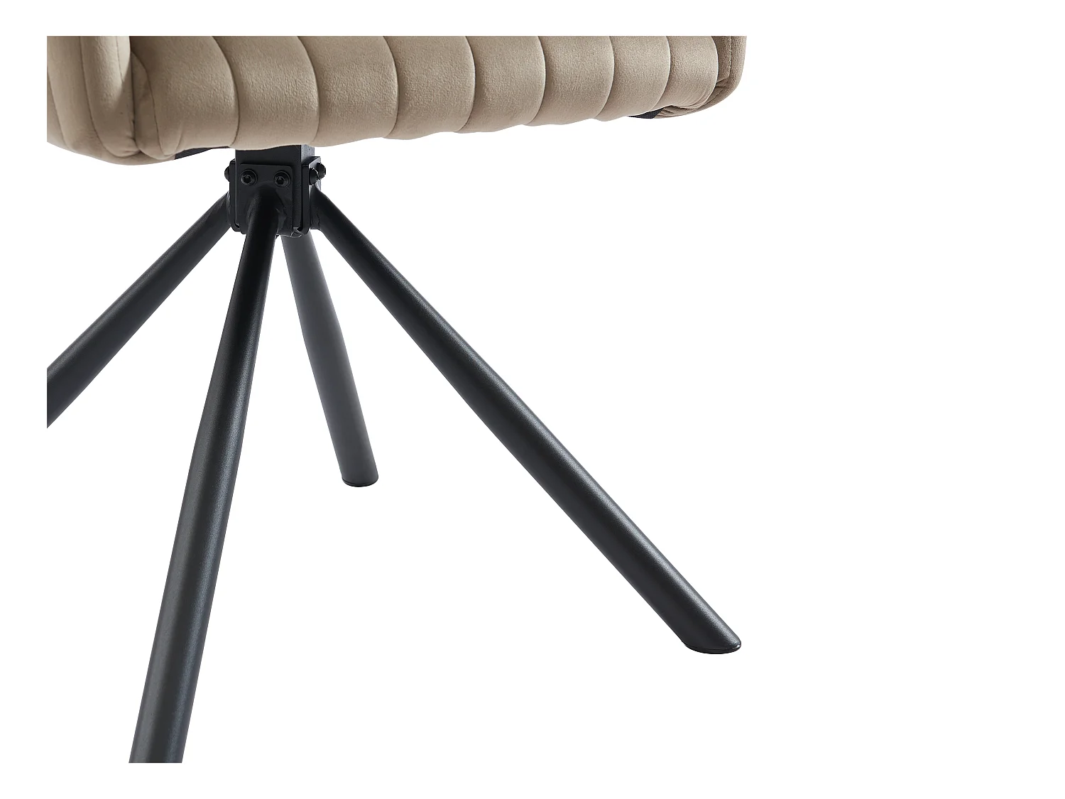 Set van 2 stoelen met fluweel en metalen armleuningen - Beige - IZIALI van Pascal MORABITO