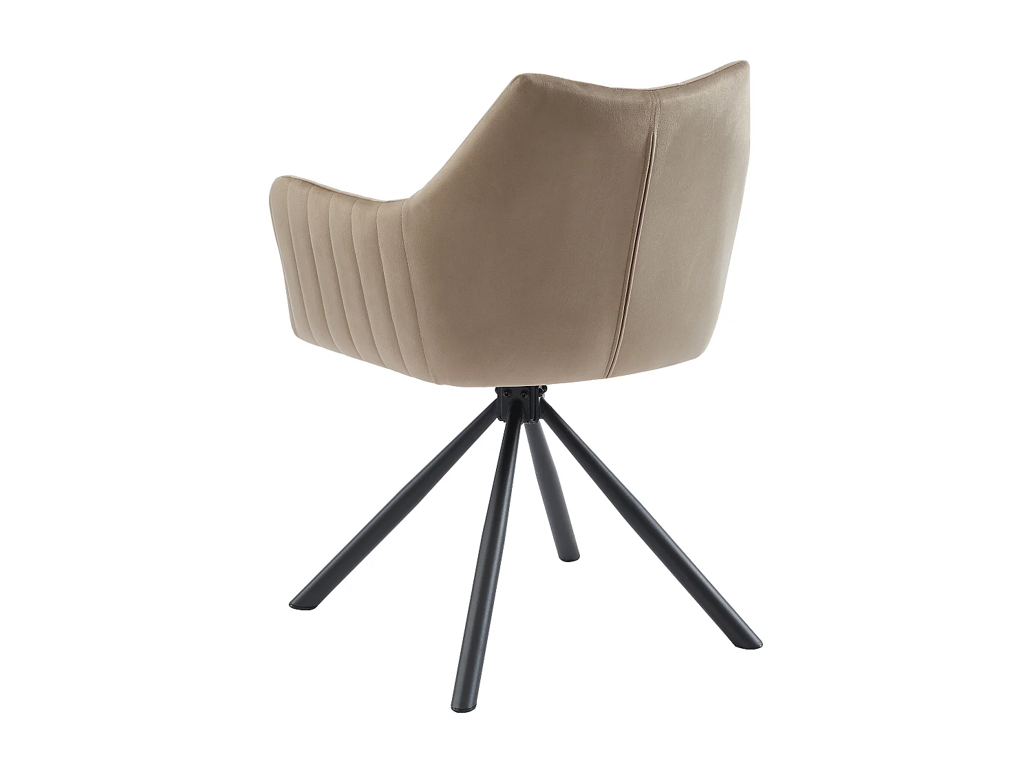 Set med 2 stolar med armstöd i sammet och metall - Beige - IZIALI