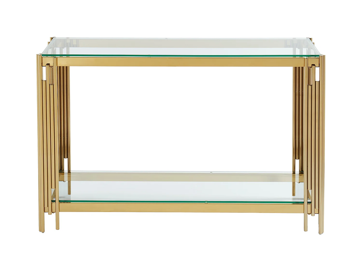 Consola de cristal templado y acero inoxidable - Dorado - NOMELANO de Pascal MORABITO