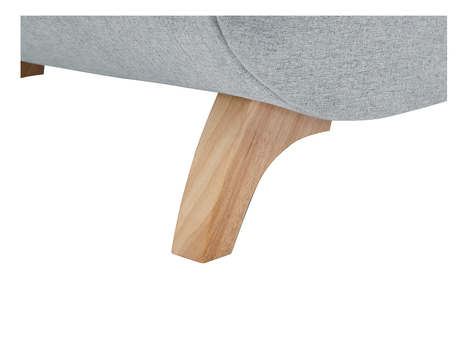 Chaise longue letto con contenitore in Tessuto Grigio - Angolo a destra - PENELOPE