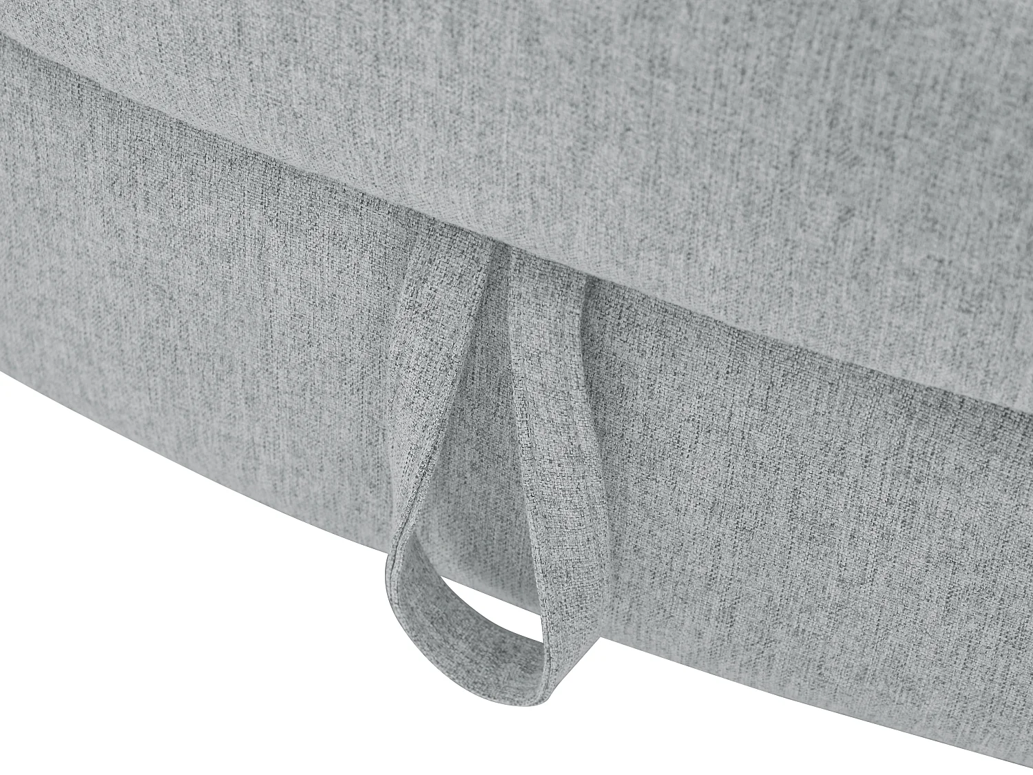 Chaise-longue esquerda  convertível em tecido cinza-claro com espaço de arrumação - PENELOPE