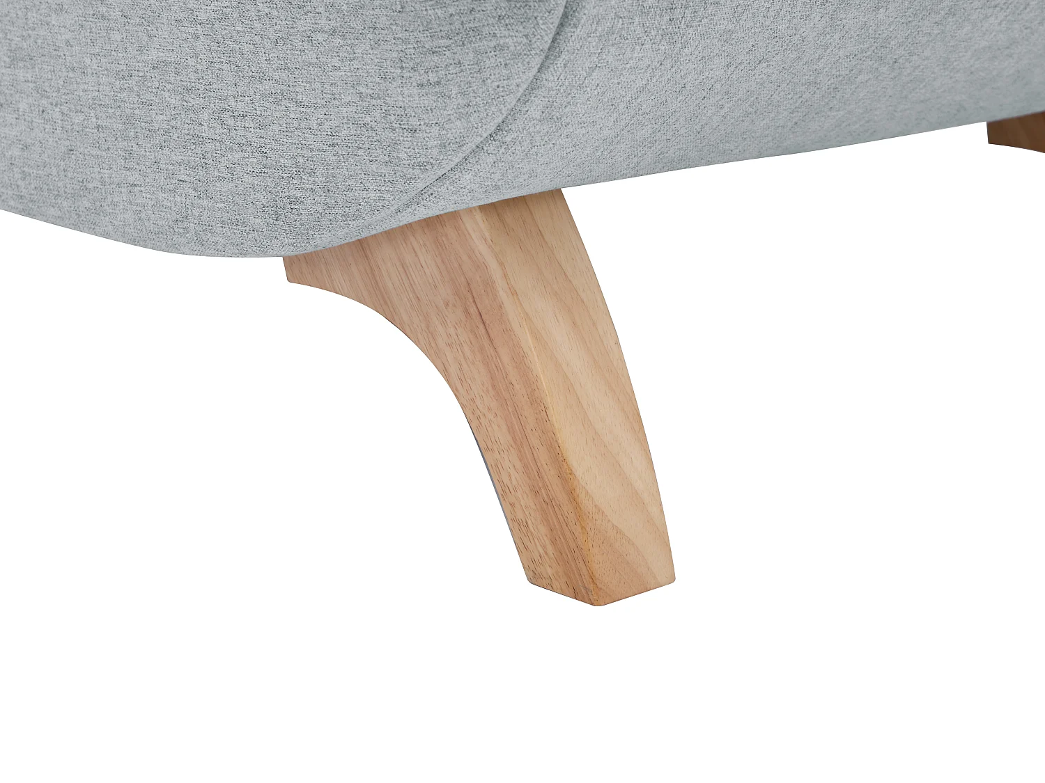 Chaise-longue esquerda  convertível em tecido cinza-claro com espaço de arrumação - PENELOPE