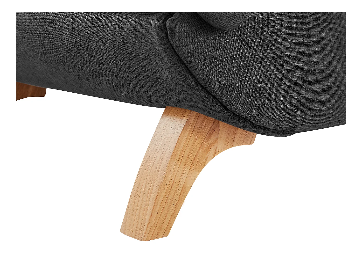 Recamiere mit Schlaffunktion & Stauraum - rechtsseitig - Stoff - Anthrazit - PENELOPE