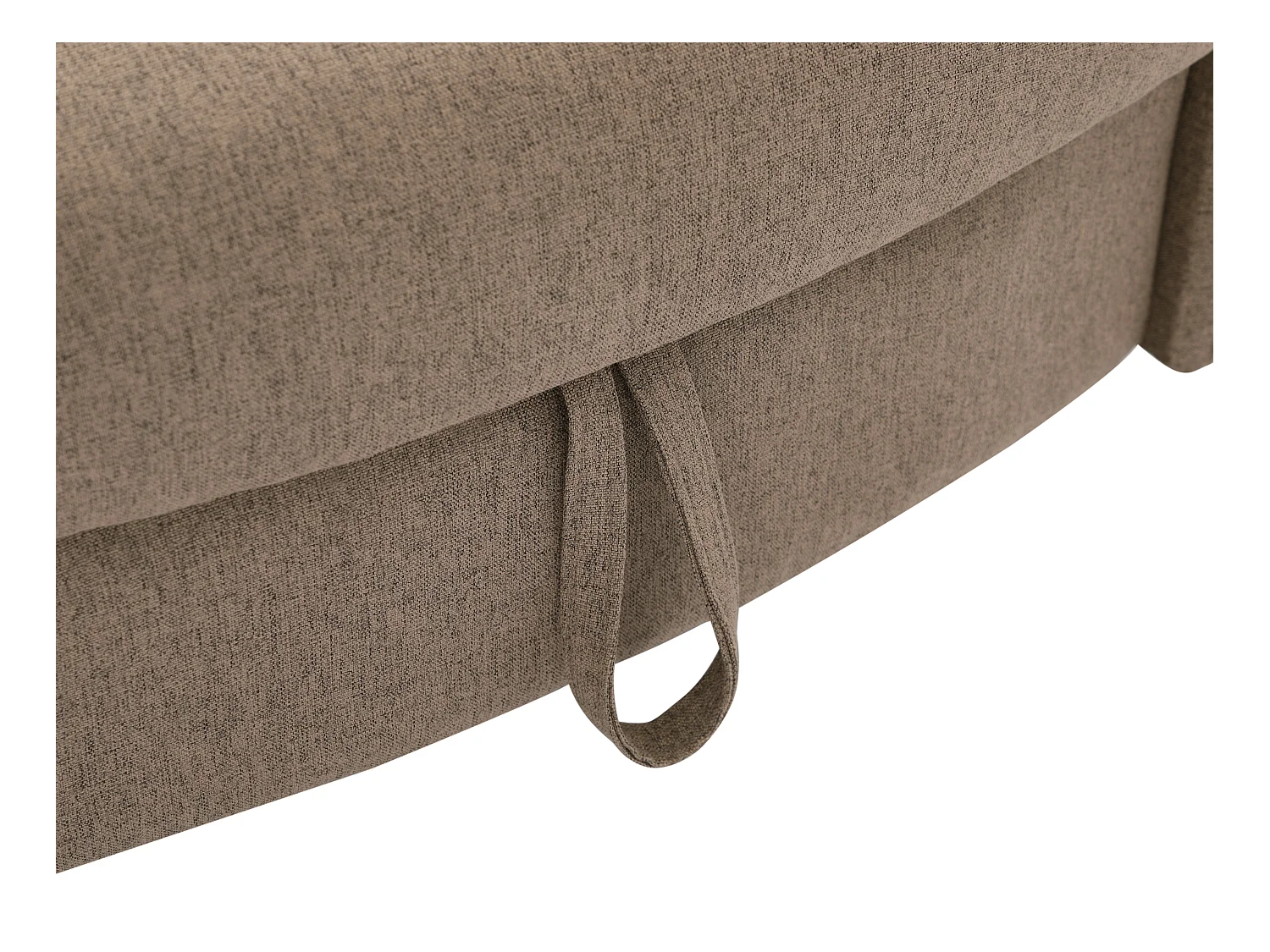 Chaise longue letto con contenitore in Tessuto Marrone - Angolo a destra - PENELOPE