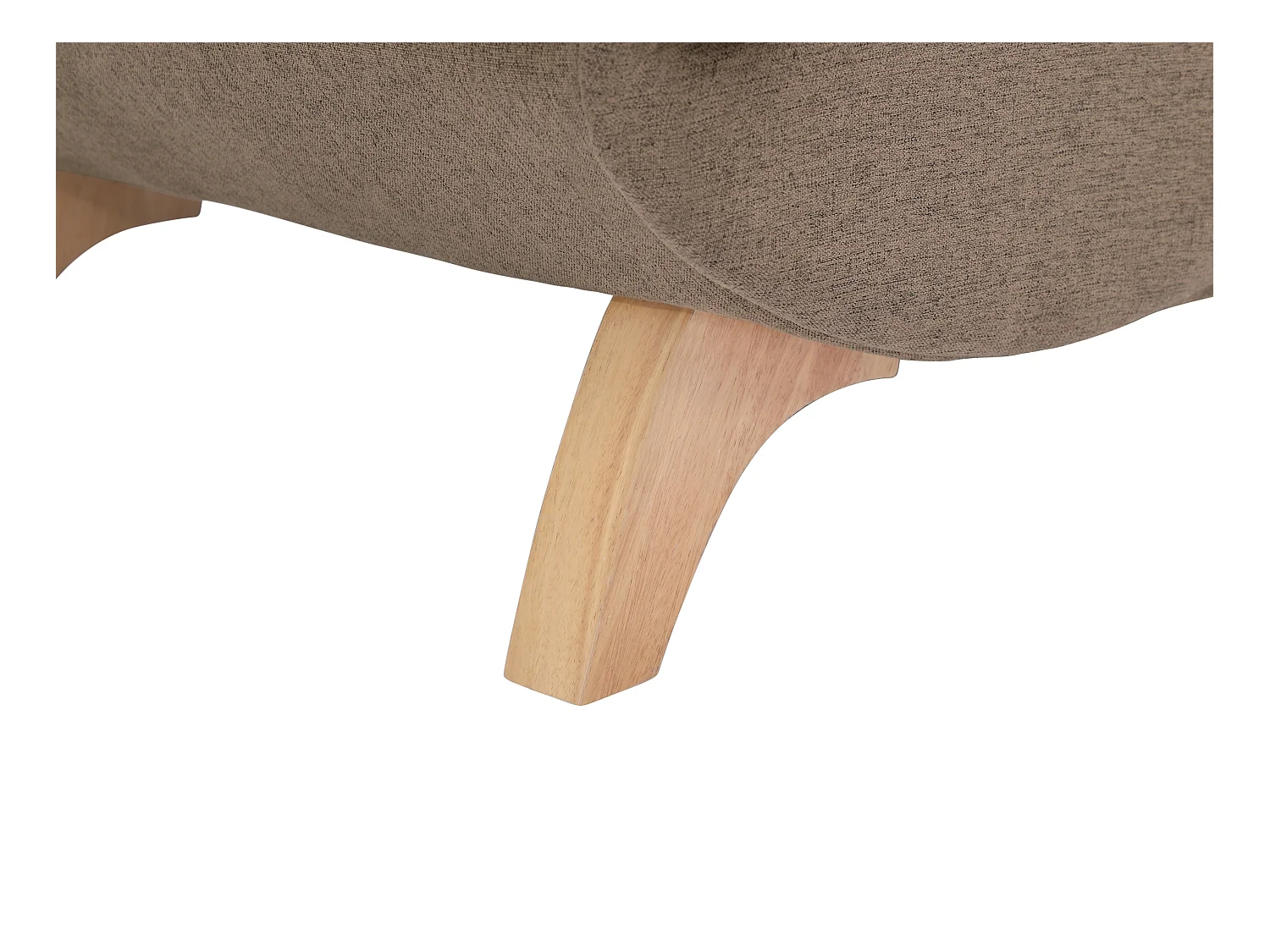 Chaise longue letto con contenitore in Tessuto Marrone - Angolo a destra - PENELOPE