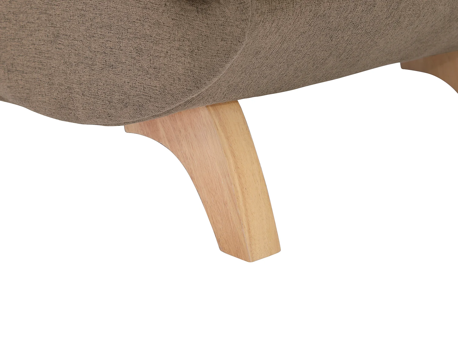 Méridienne gauche convertible en tissu marron avec coffre de rangement PENELOPE