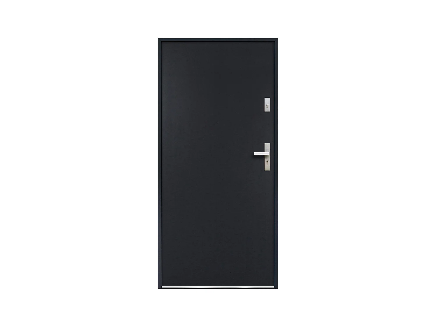 Eingangstür mit Türanschlag links - 207 x 100 cm - Stahl - Anthrazit - AGUEDA