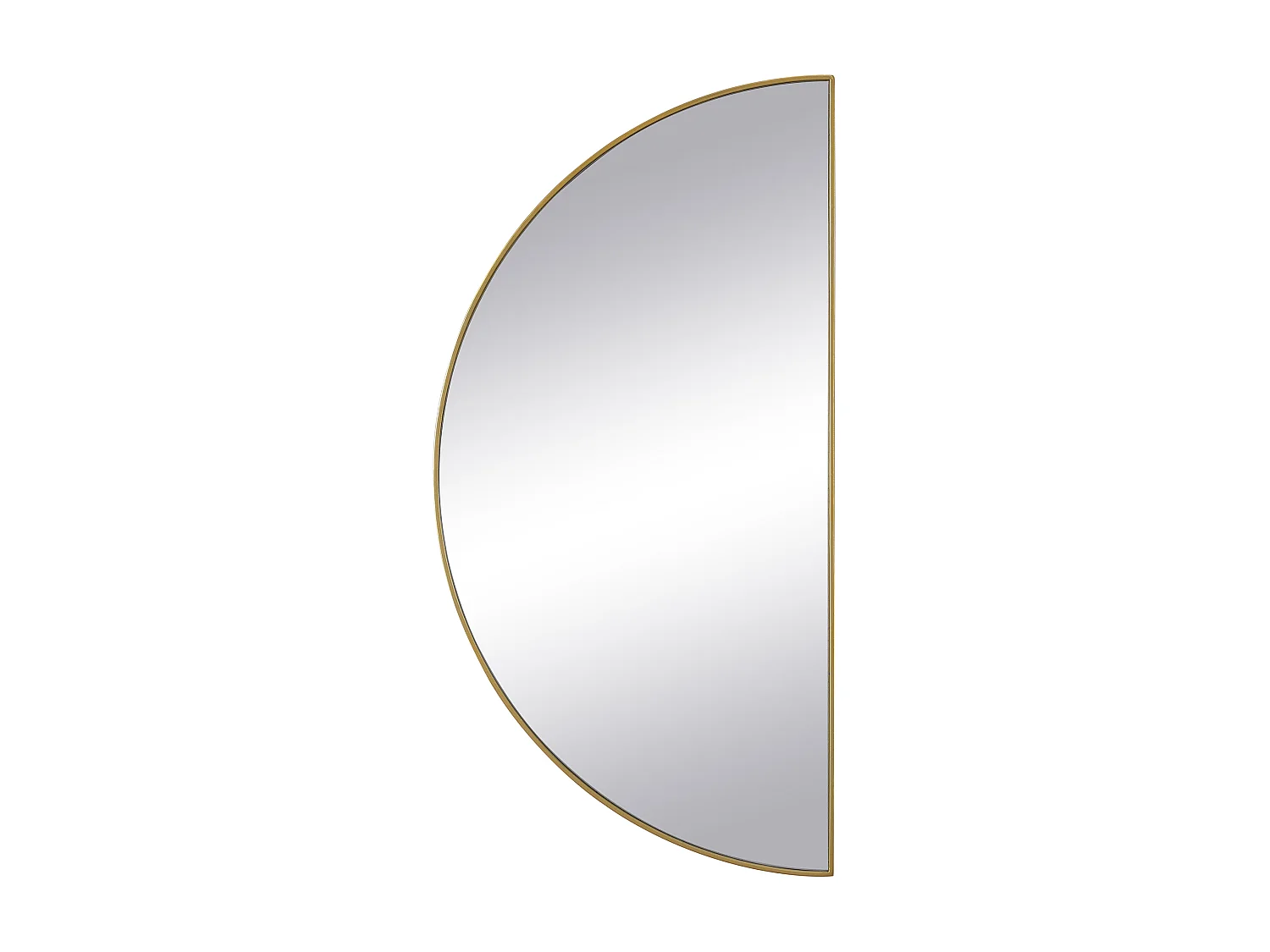 Specchio a semicerchio di design L.50 x H.100 cm in Metallo Dorato - GAVRA