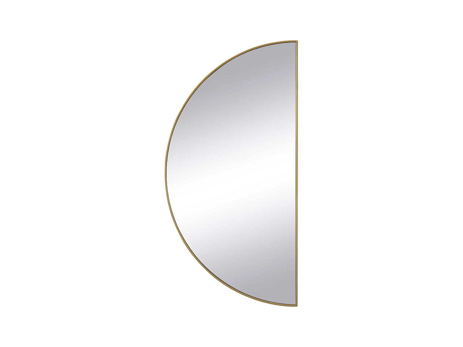 Espejo semicircular design de metal - Ancho 50 x Alt. 100 cm - Dorado - GAVRA