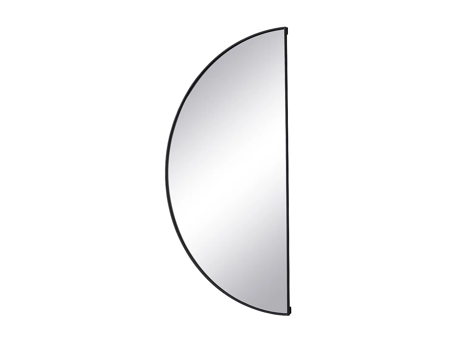 Miroir demi-cercle design en métal - L.50 x H.100 cm - Noir - GAVRA
