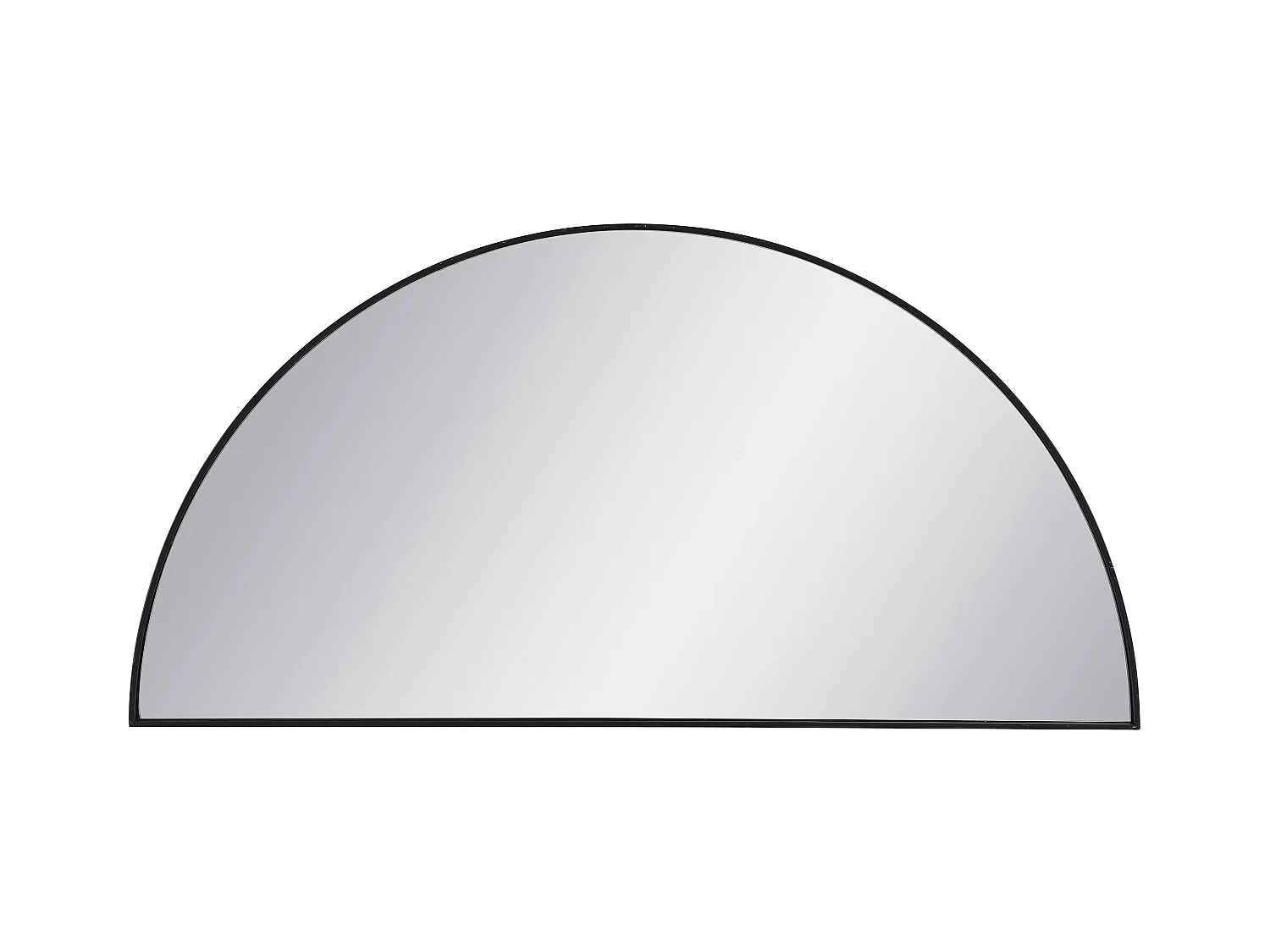 Espejo semicircular design de metal - Ancho 50 x Alt. 100 cm - Negro - GAVRA