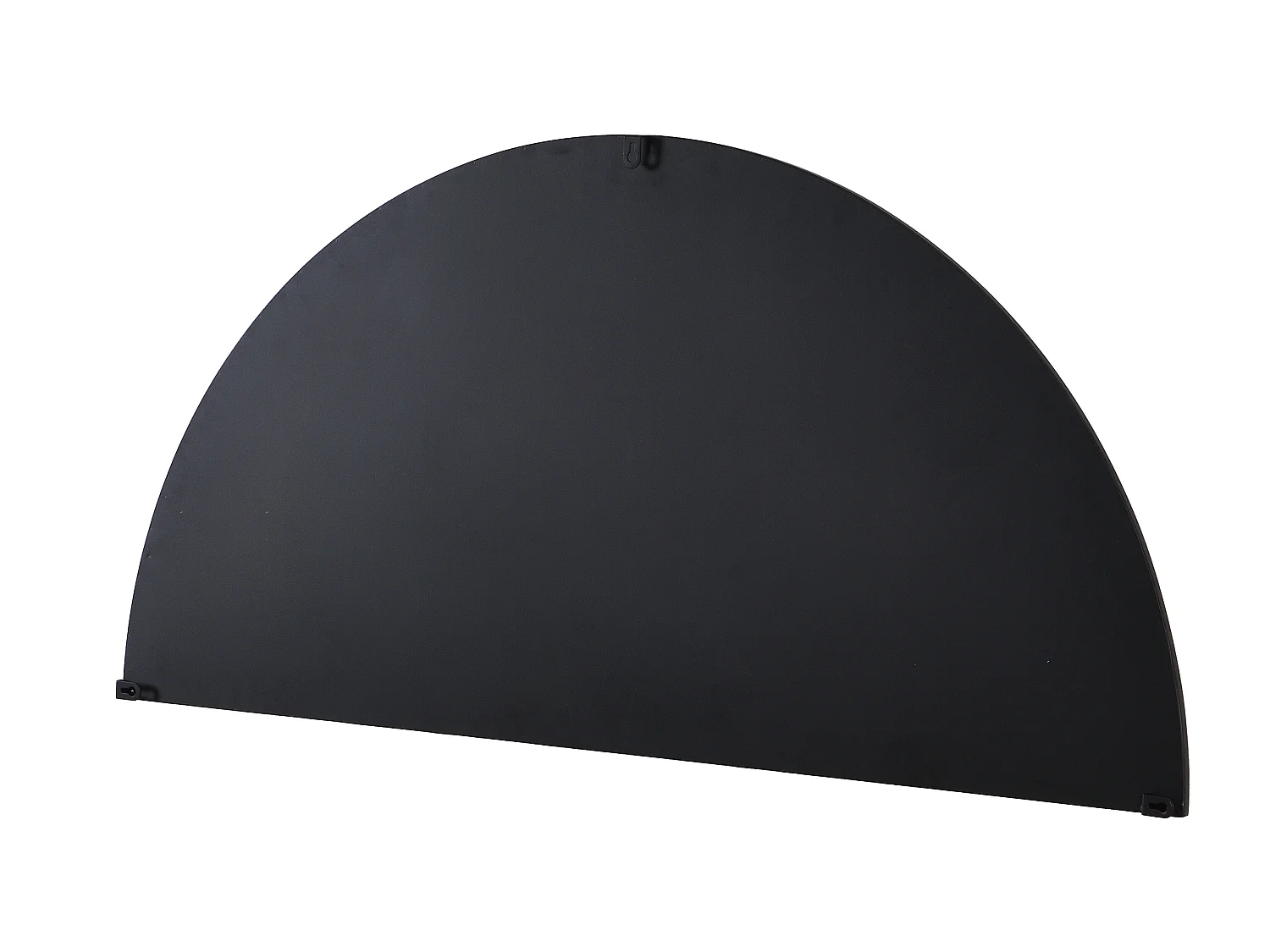 Designerskie półokrągłe lustro z metalu - Dł.50 x Wys.100 cm - Czarne - GAVRA