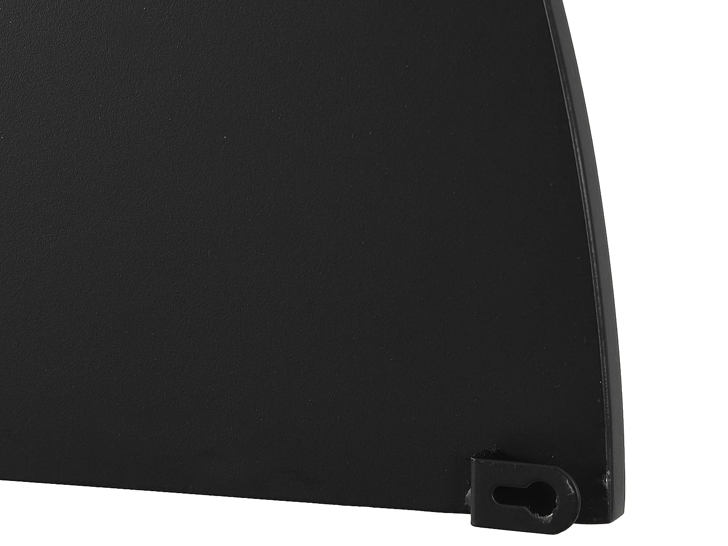 Designerskie półokrągłe lustro z metalu - Dł.50 x Wys.100 cm - Czarne - GAVRA